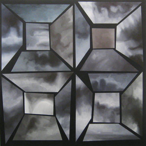 Epilogues #47, oil on canvas, 45 x 45 inches, 2012