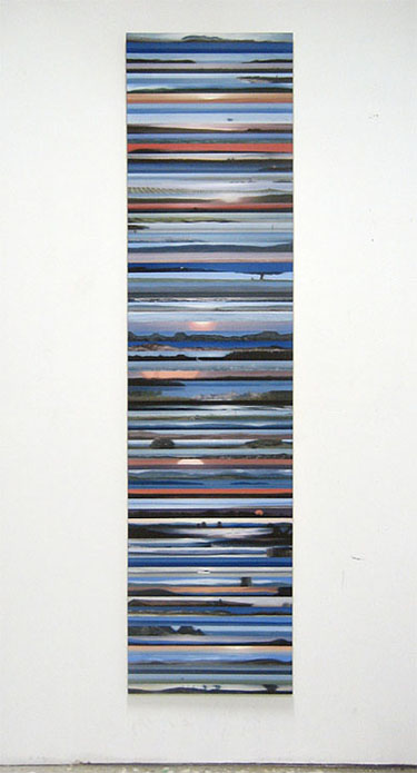 Epilogue Stack (H), oil on canvas, 24 x 96 inches, 2011