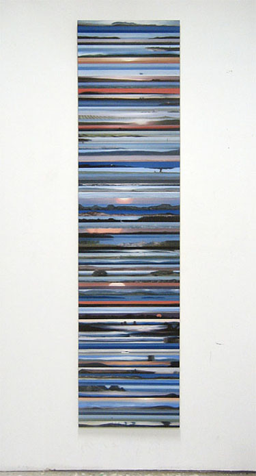 Epilogue Stack (H), oil on canvas, 24 x 96 inches, 2011